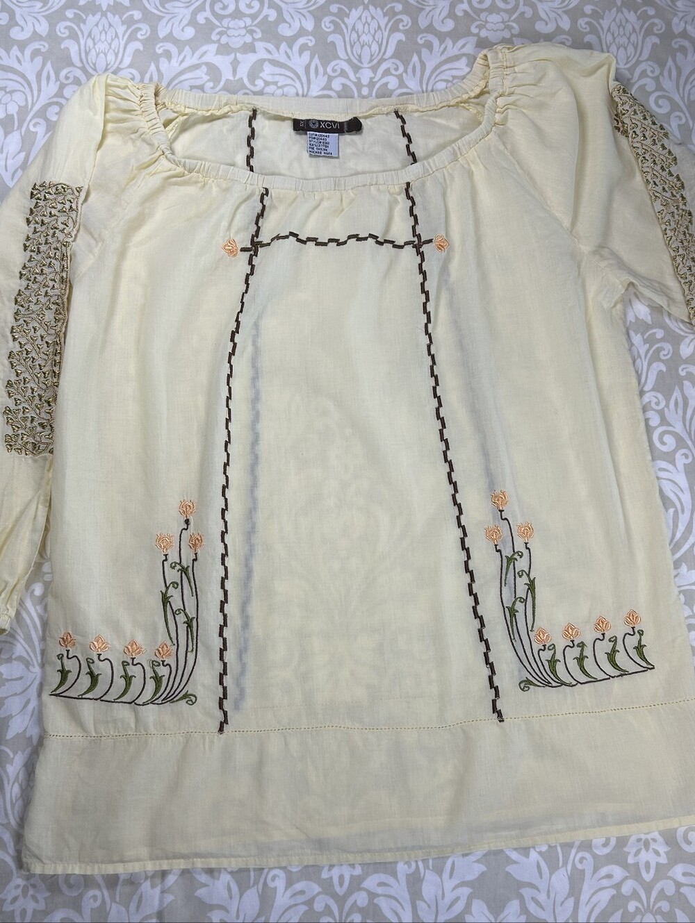 XCVI women's bohemian peasant blouse Size XS